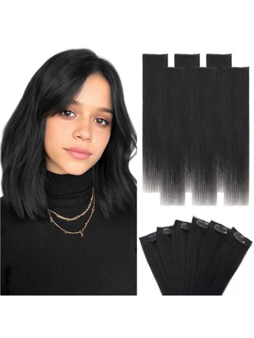 Clip-In Hair Extensions - Natural Black Women Hair